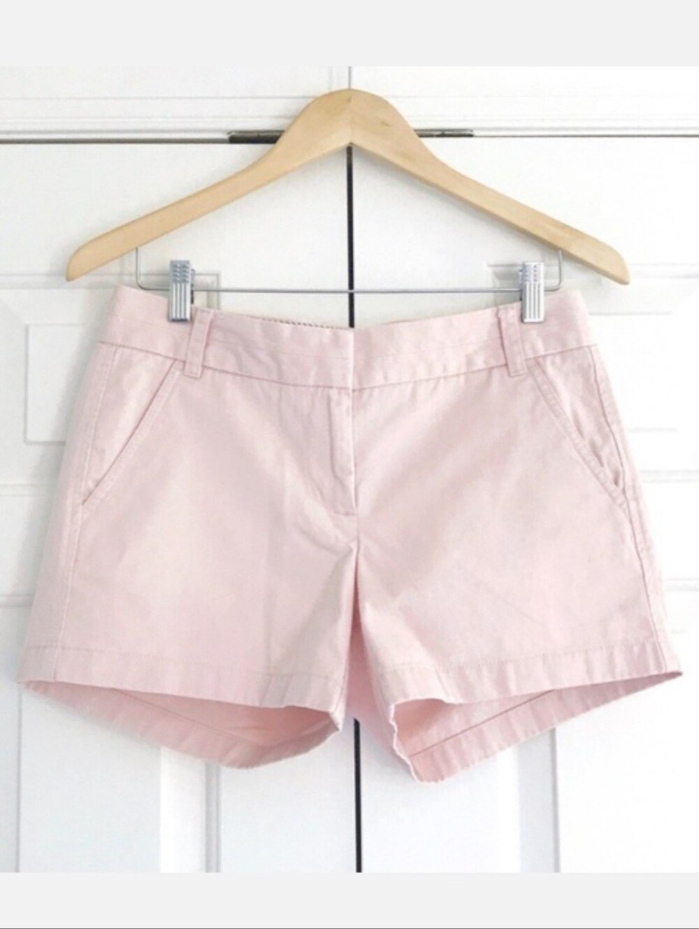 J. Crew Light Pink Chino Shorts 100% Cotton Women's 8 Spring Summer Classic EUC